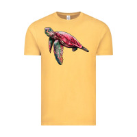 Vintage Mustard sea turtle pink glitter Vintage Tee - Artiststas