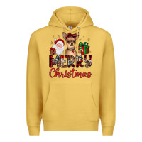 Antique Gold merry christmas chihuahua Premium Hoodie - JahusDesignShop
