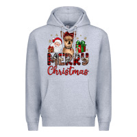 Heather Grey merry christmas chihuahua Premium Hoodie - JahusDesignShop
