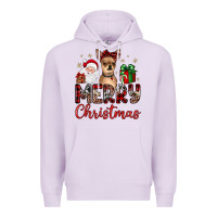 Lilac merry christmas chihuahua Premium Hoodie - JahusDesignShop