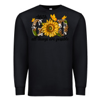 Black with god all things are possible Premium Sweatshirt - texasbilliewilder