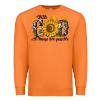 Carrot with god all things are possible Premium Sweatshirt - texasbilliewilder