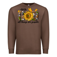 Chestnut with god all things are possible Premium Sweatshirt - texasbilliewilder