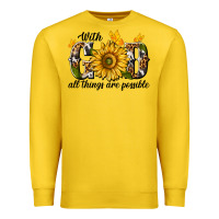 Lemon with god all things are possible Premium Sweatshirt - texasbilliewilder