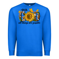True Royal with god all things are possible Premium Sweatshirt - texasbilliewilder