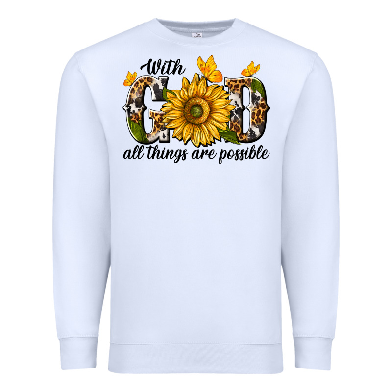 With God All Things Are Possible Premium Sweatshirt by texasbilliewilder | Teevron