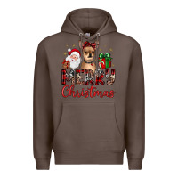 Coffee merry christmas chihuahua Premium Hoodie - JahusDesignShop