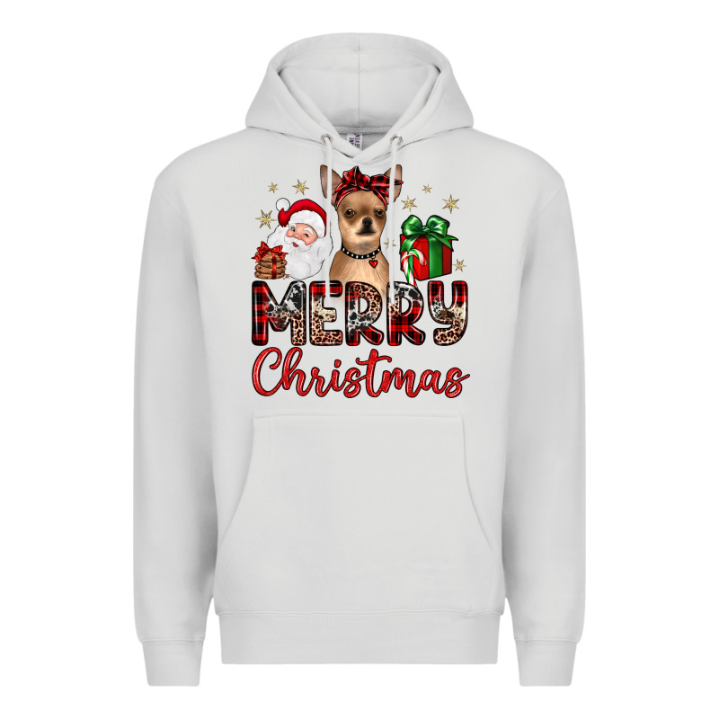 Merry Christmas Chihuahua Premium Hoodie by JahusDesignShop | Teevron