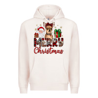 Pale Pink merry christmas chihuahua Premium Hoodie - JahusDesignShop