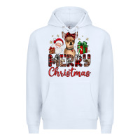 White merry christmas chihuahua Premium Hoodie - JahusDesignShop