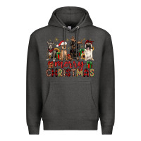 Charcoal Heather merry christmas chihuahua pitbull pug dachshund Premium Hoodie - JahusDesignShop