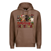 Chestnut merry christmas chihuahua pitbull pug dachshund Premium Hoodie - JahusDesignShop