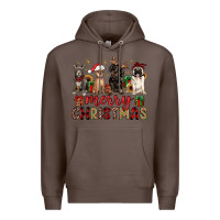 Coffee merry christmas chihuahua pitbull pug dachshund Premium Hoodie - JahusDesignShop