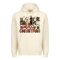 Sandshell merry christmas chihuahua pitbull pug dachshund Premium Hoodie - JahusDesignShop