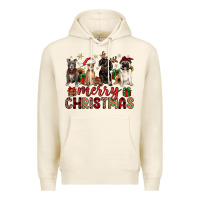 Tofu merry christmas chihuahua pitbull pug dachshund Premium Hoodie - JahusDesignShop