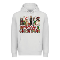 Dove Grey merry christmas chihuahua pitbull pug dachshund Premium Hoodie - JahusDesignShop