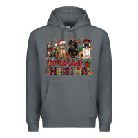 Rock merry christmas chihuahua pitbull pug dachshund Premium Hoodie - JahusDesignShop