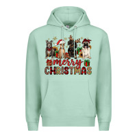 Seafoam merry christmas chihuahua pitbull pug dachshund Premium Hoodie - JahusDesignShop