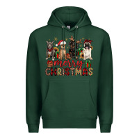 Sports Green merry christmas chihuahua pitbull pug dachshund Premium Hoodie - JahusDesignShop