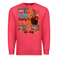 Cardinal why yall trying to test the jesus in me Premium Sweatshirt - texasbilliewilder