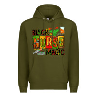 Army Green black nurse magic Premium Hoodie - AdoDesignShop