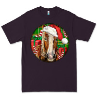 Plum Belgian Horse  Christmas Premium Tee - LillyAllenDesigns