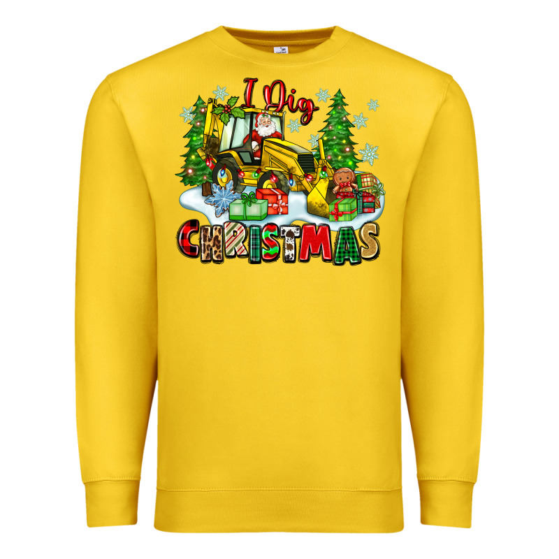 I Dig Christmas Premium Sweatshirt by Zillion Design Studio | Teevron