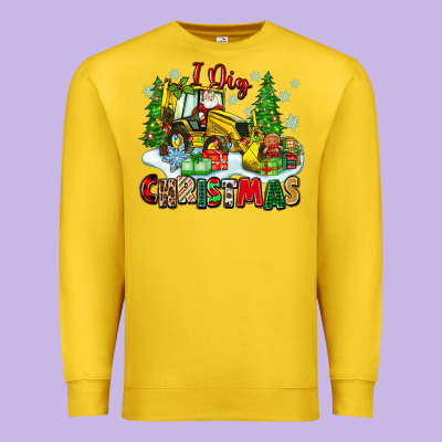 I Dig Christmas Premium Sweatshirt Designed By Zillion Design Studio
