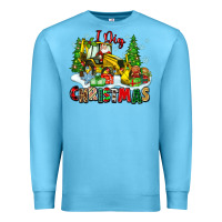 Ocean Blue i dig christmas Premium Sweatshirt - Zillion Design Studio