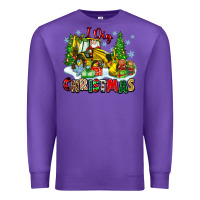 Purple i dig christmas Premium Sweatshirt - Zillion Design Studio