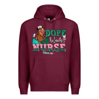 Burgundy afro  nurse dope black Premium Hoodie - AdoDesignShop