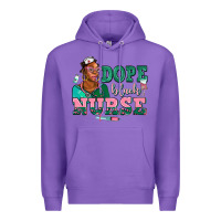 Purple afro  nurse dope black Premium Hoodie - AdoDesignShop