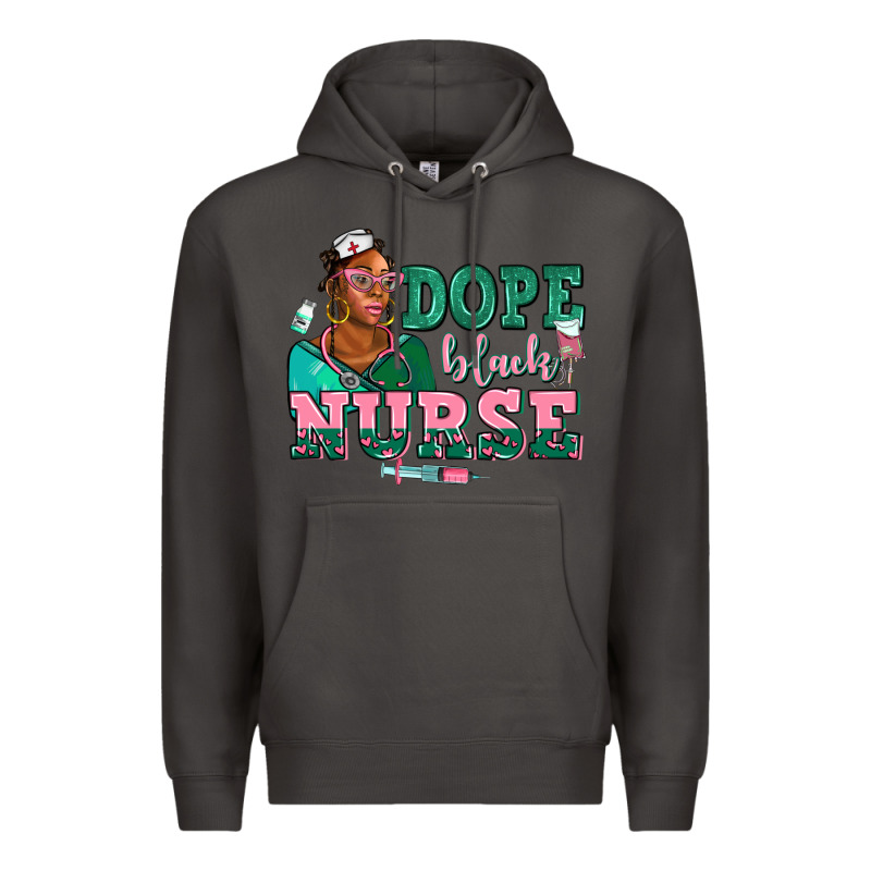 Afro  Nurse Dope Black Premium Hoodie by AdoDesignShop | Teevron