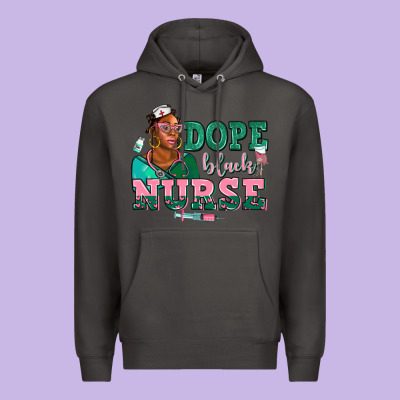 Afro  Nurse Dope Black Premium Hoodie Designed By Adodesignshop
