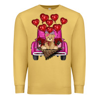 Antique Gold Valentine's day tedybear truck Premium Sweatshirt - RanaPortraitStore