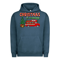 Pigment Midnight Navy christmas is coming Urban Hoodie - BundleAndBundleShop