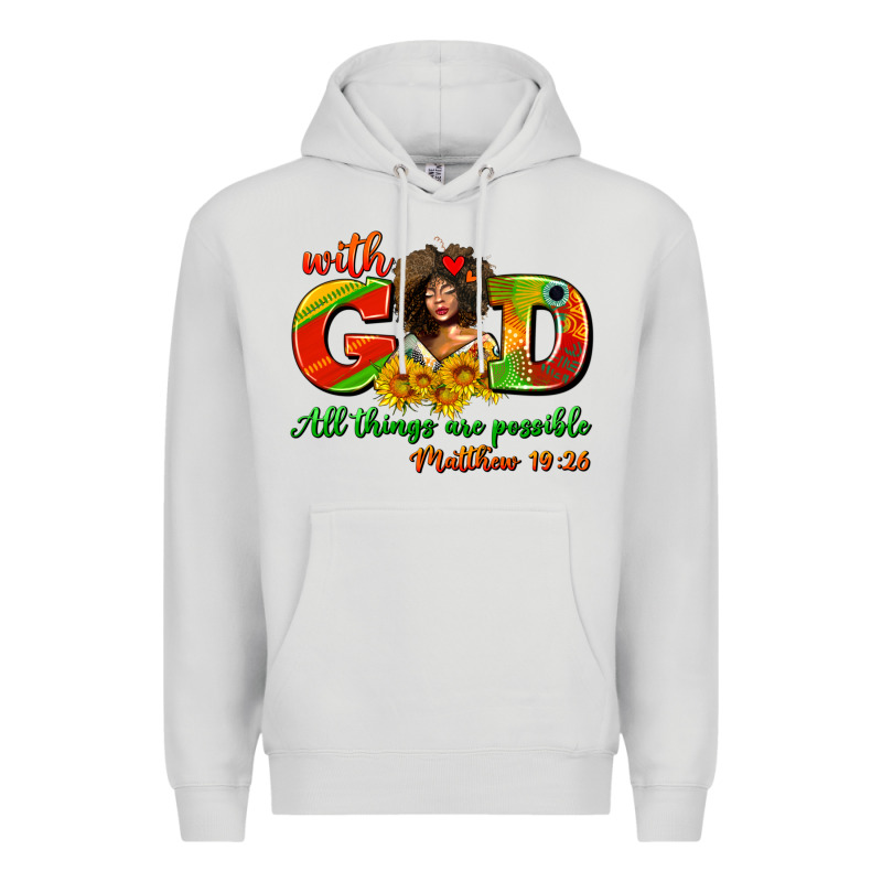 With God All Things Are Possible Juneteenth Premium Hoodie by AdoDesignShop | Teevron