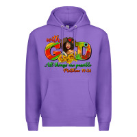 Purple with god all things are possible juneteenth Premium Hoodie - AdoDesignShop