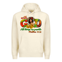 Sandshell with god all things are possible juneteenth Premium Hoodie - AdoDesignShop