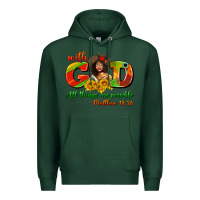 Sports Green with god all things are possible juneteenth Premium Hoodie - AdoDesignShop