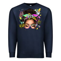 Navy 90s messy bun Premium Sweatshirt - texasbilliewilder