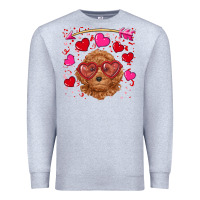 Heather Grey valentine's day toy poodle Premium Sweatshirt - RanaPortraitStore