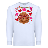 White valentine's day toy poodle Premium Sweatshirt - RanaPortraitStore