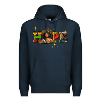 Navy hope juneteenth Premium Hoodie - AdoDesignShop