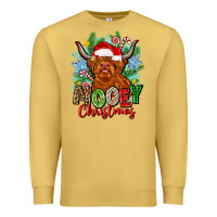 Antique Gold mooey christmas Premium Sweatshirt - Zillion Design Studio