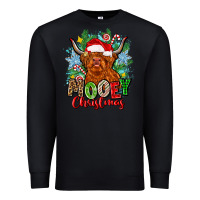 Black mooey christmas Premium Sweatshirt - Zillion Design Studio