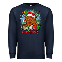 Navy mooey christmas Premium Sweatshirt - Zillion Design Studio