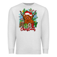 Oatmeal Heather mooey christmas Premium Sweatshirt - Zillion Design Studio