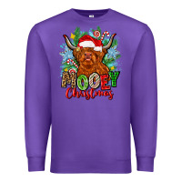 Purple mooey christmas Premium Sweatshirt - Zillion Design Studio