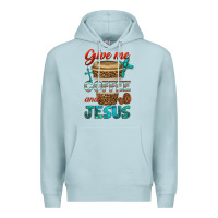Blue Mist give me coffee and jesus Premium Hoodie - BundleAndBundleShop